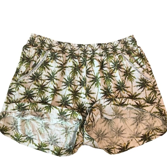 Briggs Ladies Linen Blend Shorts Palm Tree Print Size Extra Large - Picture 3 of 10
